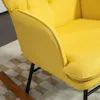 HOMCOM Schaukelstuhl Schwingsessel mit Hocker Relaxsessel Produktbild-Vorschau 8