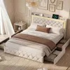 INONEFT, cama con almacenamiento de 140x200 cm, cama con Vista previa de la imagen del producto 2
