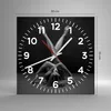 Wanduhr - Quadrat - Glasuhr - Frau Gymnastik Yoga - 30x30cm Produktbild-Vorschau 3