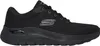 A side view of a black Skechers Arch Fit shoe against a white background. Produktbild-Vorschau