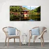 Triptychon auf leinwand grüne landschaften 60x40 cm Feeby Produktbild-Vorschau 2