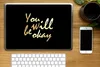 MuchoWow® Laptop Aufkleber Sticker Cover Zitat - Motivation Produktbild-Vorschau 2
