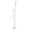 HOMCOM Metall-Stehlampe. Goldene Wohnzimmer-Stehlampe mit 2 Produktbild-Vorschau 1