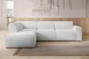 AX LIVING Canapé en L Didim L argent 292 élégant et Voir les images du produit 2
