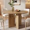 Tribesigns eettafel van massief hout, 100 cm. Landelijke Productafbeelding-voorbeeld 1
