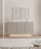 Selsey Linearis - Buffet 3 portes avec LED, gris cachemire Voir les images du produit 2