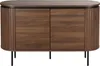Credenza moderna rettangolare 2 ante L120 cm legno scuro - Anteprima dell’immagine prodotto 5