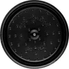 The underside of a black cast iron pot lid. Náhled obrázku produktu