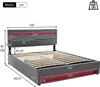 A diagram of a bed frame with dimensions and labels. Produktbild-Vorschau