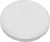 A white twist-off lid for a jar, shown from a top-down perspective. Produktbild-Vorschau
