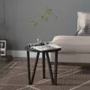 vidaXL Tavolino nero Ø35 cm MDF Anteprima dell’immagine prodotto 2