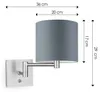 Home Sweet Home Wandleuchte - Swing, E27, grau Lampenschirm Produktbild-Vorschau 6