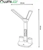 LUMILED Dual Arm LED Schreibtischlampe Dimmbar 3 Produktbild-Vorschau 7