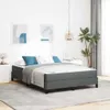 vidaXL Skříňová postel tmavě šedá 140 x 190 cm látka Náhled obrázku produktu 2