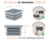 Lamellenstopfen für Vierkantrohr 50x50 mm Grau 10 Stück Produktbild-Vorschau 2