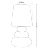 Näve 3045323 Stoff-Tischleuchte ; Farbe: Weiß / Chrom Produktbild-Vorschau 9