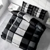 Winter Bettwäsche 200x200 cm Kariert grau schwarz weiß Produktbild-Vorschau 4