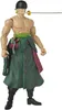 A full-body shot of an action figure of the anime character Roronoa Zoro from One Piece, holding a sword in his mouth. Náhled obrázku produktu