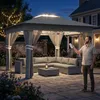 Skládací altán Outsunny cca 3 x 3 m, altán s LED diodami, 4 Náhled obrázku produktu 8