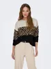 ONLY Leopardenmuster Pullover mit Rundhals im Colorblock Produktbild-Vorschau 2