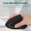 Ergonomická vertikálna optická bezdrôtová USB myš s Náhľad obrázku produktu 3