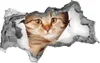 Selbstklebender Loch-3D-Aufkleber 95x73 cm Katze Produktbild-Vorschau 1