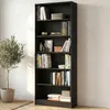 Bibliothèque Hobby 198 cm-5 étagères-noir Voir les images du produit 2