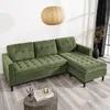 riess-ambiente Ecksofa STOCKHOLM 220cm grün Cordstoff Produktbild-Vorschau 1