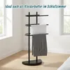Relaxdays Handtuchständer, 3 Stangen, Metall, HxBxT 83 x 39 Produktbild-Vorschau 6