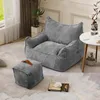 Puluomis Riesen Sitzsack mit Fußhocker XXL, Beanbag Sofa  Produktbild-Vorschau 2