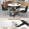 A kitchen or dining area with a round table and chairs, showcasing product details. Podgląd zdjęcia produktu