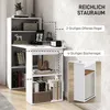 HOMCOM Schreibtisch Esstisch mit Regal Computertisch Produktbild-Vorschau 5