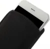 A close-up shot of a smartphone partially inserted into a black protective sleeve. Produktbild-Vorschau
