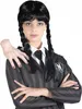 Ciao - Officiële Wednesday Addams pruik, met vlechten en Productafbeelding-voorbeeld 3