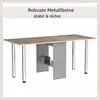 Klapptisch - 174 x 80 x 75 cm, multifunktionaler Esstisch Produktbild-Vorschau 6