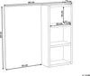 BELIANI Badezimmer Wandschrank mit Spiegelschrank Schwarz Produktbild-Vorschau 8