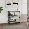 vidaXL Regál na knihy Grey Sonoma 60x33x70,5 cm z dreva a Náhľad obrázku produktu 2