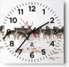 Wanduhr - Quadrat - Glasuhr - Hirsch Winter Tierwelt Produktbild-Vorschau 1