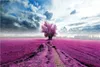 Wallario Poster - Surreales Blumenfeld  lila Blumen auf dem Produktbild-Vorschau 1