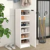 Szafka na buty biała 30x35x100 cm materiał drewnopochodny Podgląd zdjęcia produktu 3