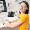portapenne relaxdays in metallo nero, laccato 7 scomparti Anteprima dell’immagine prodotto 5
