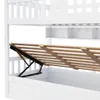 Letto a soppalco 90x200 cm in legno bianco, con spazio Anteprima dell’immagine prodotto 8