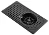 A black sink rinser with a perforated drain tray and a central rinser mechanism. Náhled obrázku produktu