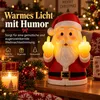 Weihnachtsmann Mittelfinger Nachtlicht 20 cm – Lustige Produktbild-Vorschau 4