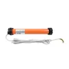 A product shot of an orange tubular motor with a white cable attached, set against a white background. Produktbild-Vorschau