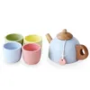 Set da tè in legno per bambini con vassoio e tazze, set da Anteprima dell’immagine prodotto 4