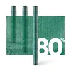 Three green fence screens are shown with a large white '80%' graphic overlay. Produktbild-Vorschau