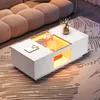 Sweiko Table basse blanche 100x50x35,5 cm - avec revêtement Voir les images du produit 2