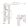 Bartisch Bromölla 120 x 45 x 106 Stehtisch für Wandmontage Produktbild-Vorschau 2