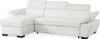 Ecksofa mit Schlaffunktion - Ecke Links - Leder - Weiß - Produktbild-Vorschau 7